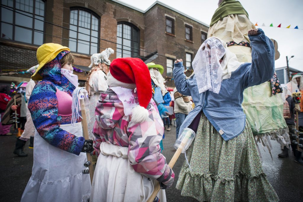 Newfoundland mummers at the annual Mummers Festival parade