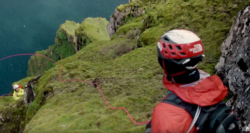 Climbing Cape Enniberg, the tallest cliff in the Faroes — Looking North