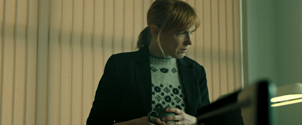 The lead detective in Trom, clad in a Faroese sweater.